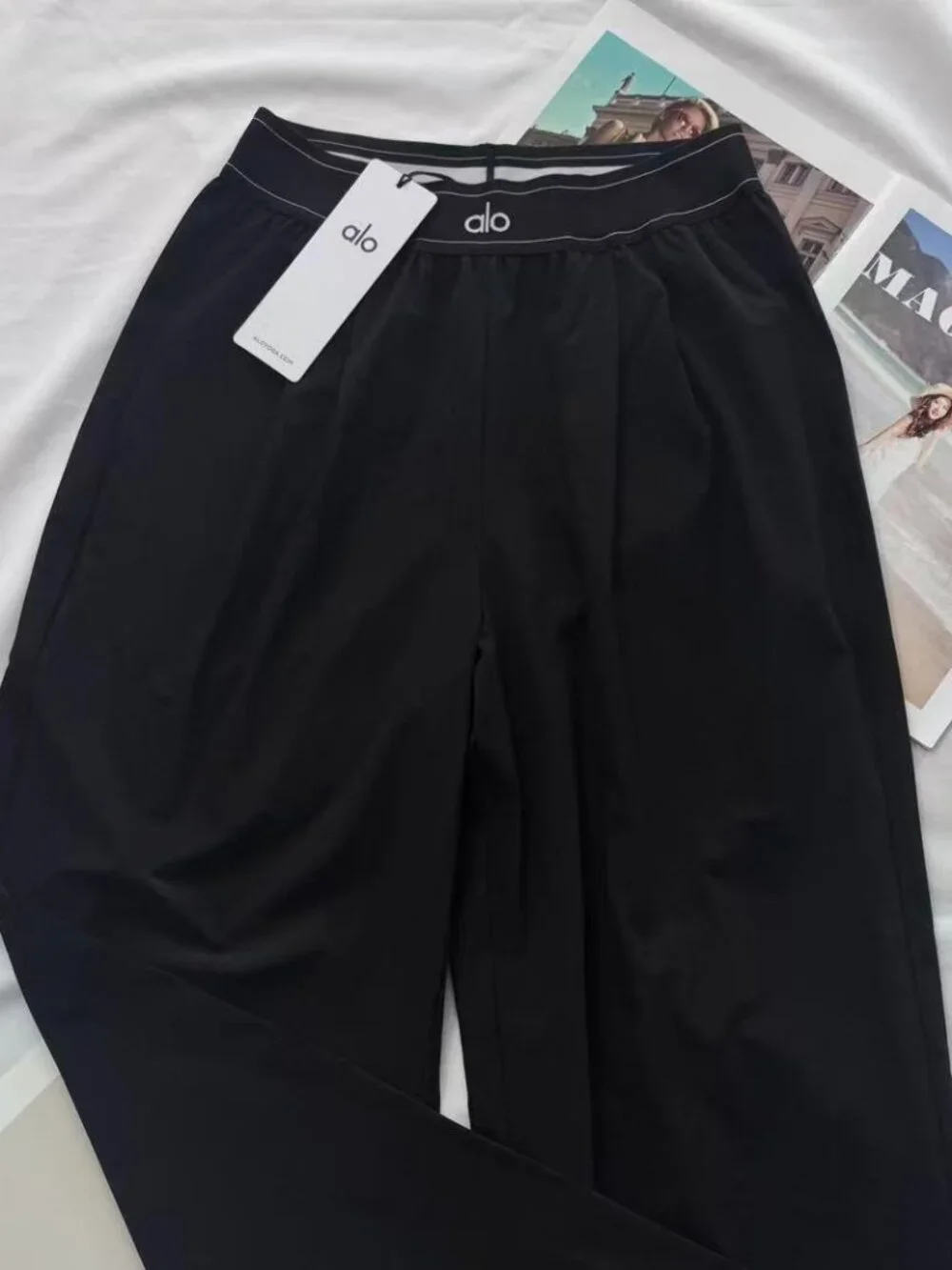 ALO Yoga🤗💕Black Straight-leg Suit Up Trouser, Brand New Regular 30